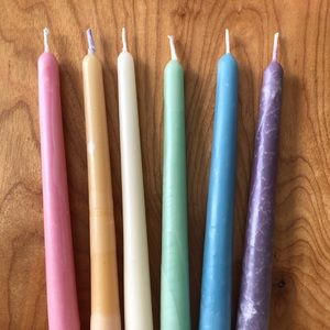 100% Pure Beeswax Tapers Lovingly Handmade